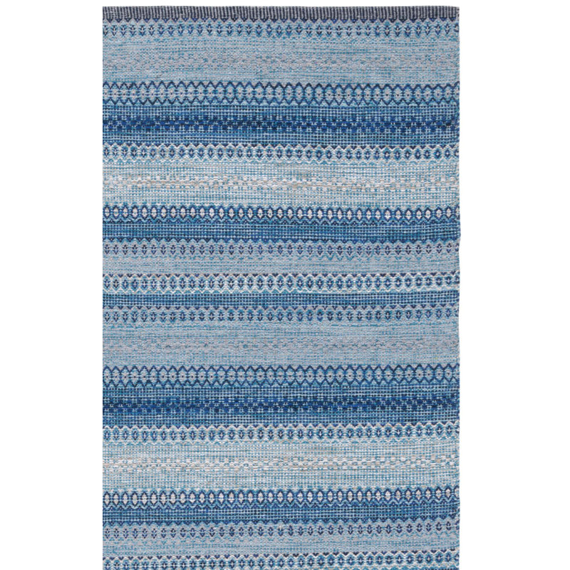 Kilim Flat Weave Cotton Geometric Rug, Rectangle 3' x 5'