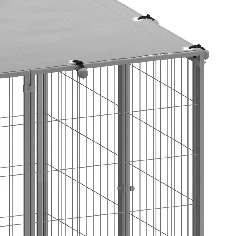Dog Kennel, Black, 43.3'' H x 173.2'' W x 86.6'' D