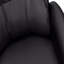 Chaise de bureau, pivotante, hauteur réglable, accoudoirs, ergonomique, travail, aspect cuir noir, métal chromé, contemporaine, moderne
