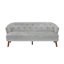 Canapé 74 places Mid-Century moderne 74 po avec dossier capitonné et revêtement gris pâle moelleux