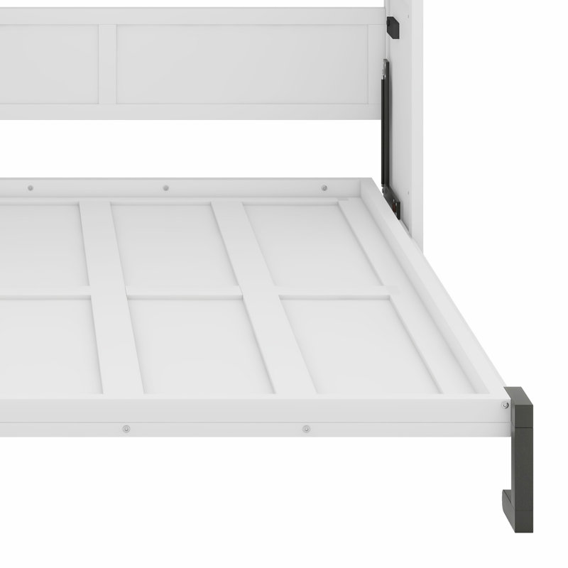 Lit escamotable en bois avec garde-robe, lit escamotable mural peu encombrant avec bureau, station de recharge