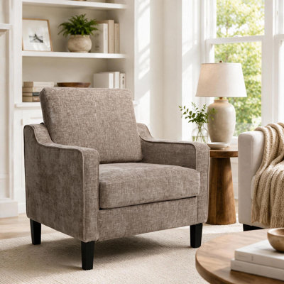 Upholstered Chenille Armchair