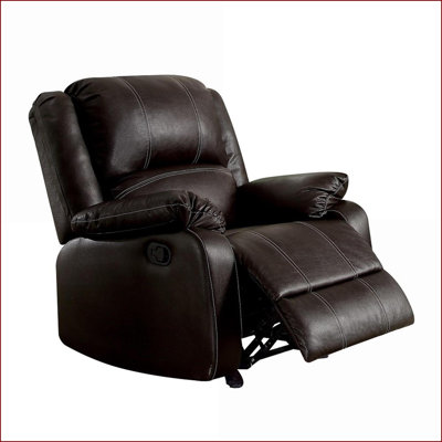 Fauteuils inclinables, fauteuil en similicuir brun noyer | Mécanisme d'inclinaison en douceur