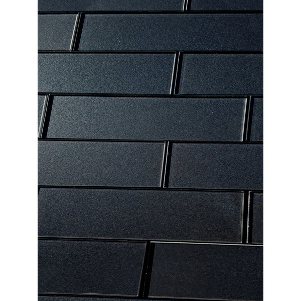 Forever Glossy 3 in. x 12 in. Diamond Grade Glass Straight Edge Subway Decorative Kitchen & Bathroom Wall Tile
