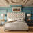 Fabric Upholstered Bed Frame with Adjustable Headboard/Chesterfield-Styled/Wood Slat Support-472233128-472233134