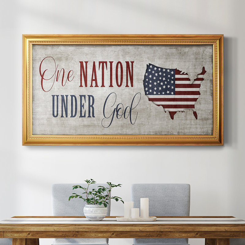 " One Nation Under God ", 25" H x 45" W x 1" D