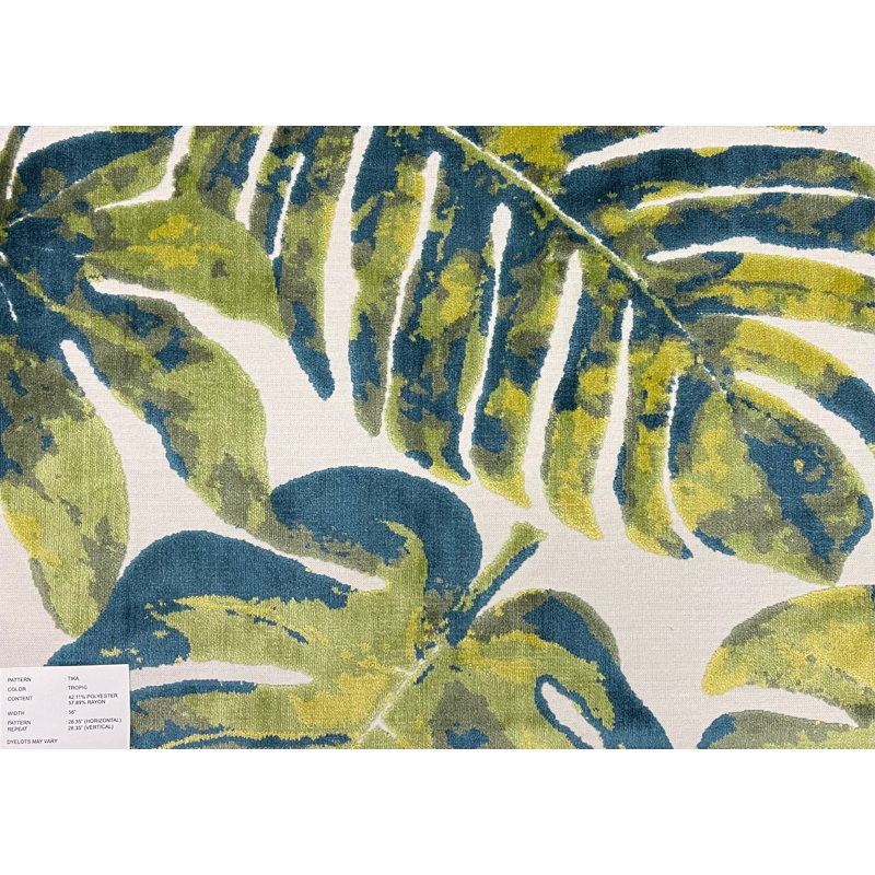 Tika Cut Velvet Upholstery Fabric, Tropic