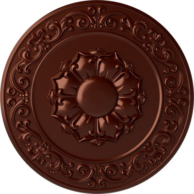 Médaillon de plafond Endurathane Tristan, DO 26 po x P 3 po (convient aux auvents jusqu'à 5 1/2 po), finition bronze patiné peint à la main