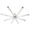 Ventilateur de plafond sans lumière, télécommande à 6 vitesses, 8 pales en aluminium, moteur à courant continu réversible, ventilateur encastré moderne à profil bas pour chambre à coucher, salon, patio, intérieur / extérieur