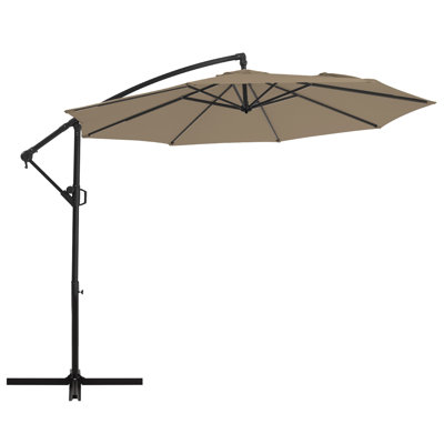 120'' Patio Offset Umbrella Outdoor Cantilever Umbrella