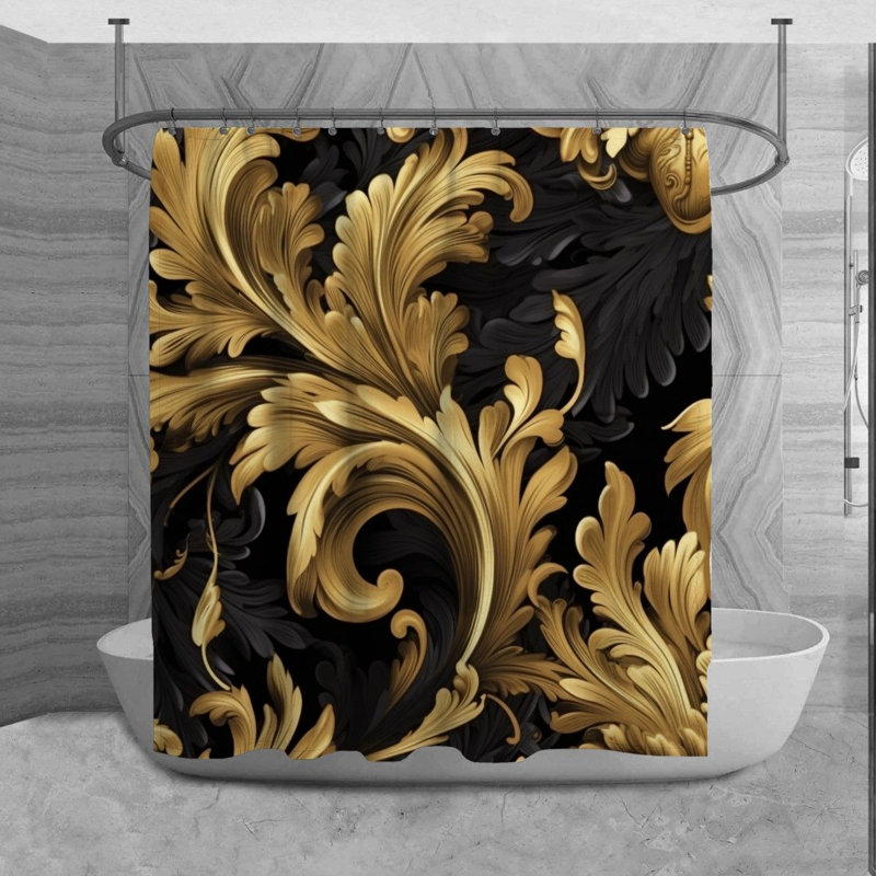 Vilis Floral Shower Curtain, 73" H x 70" W
