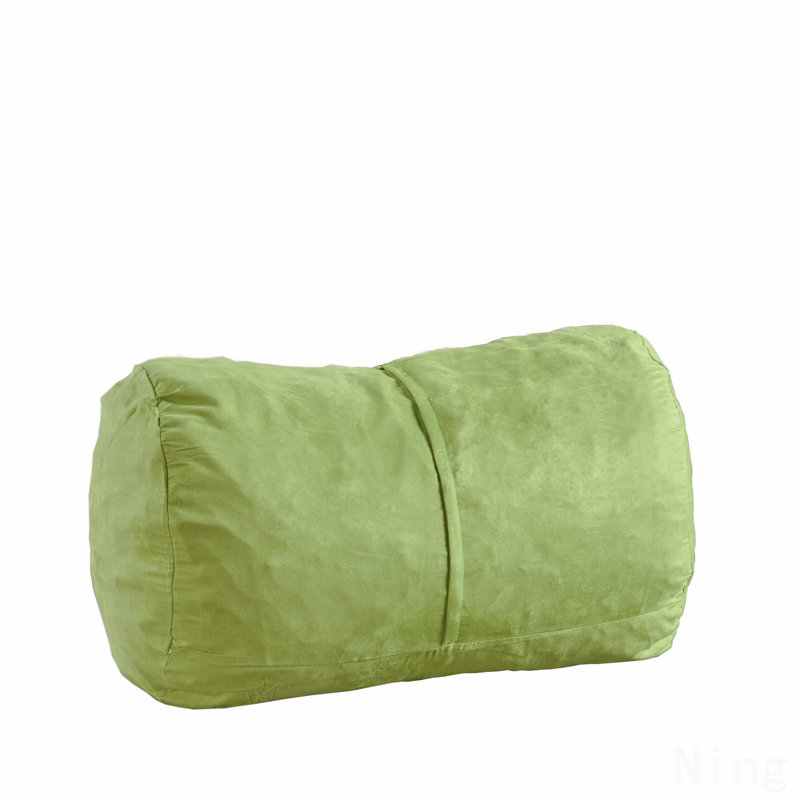 Fauteuil à billes cylindrique en suède de 4 pieds, kiwi