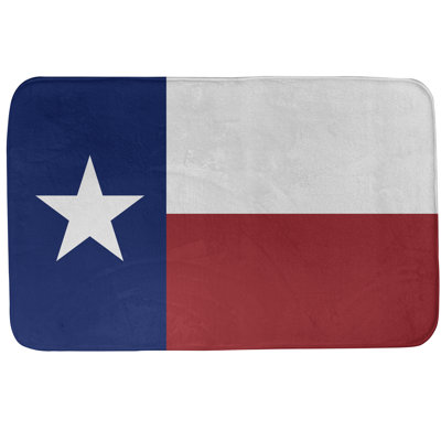Texas Flag Memory Foam Bath Rug – Fawcett Collection, Soft and Non-Slip