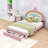 Upholstered Rainbow Design Platform Bed with Drawer-1356464825