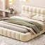 Grand lit plateforme tapissier avec tissu épais et lit au sol avec structure solide (lit)-1804868553