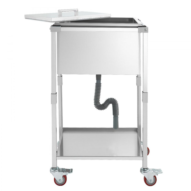 VEVOR 83.3L Serving Station / Cart Cooler with wheels in Silver