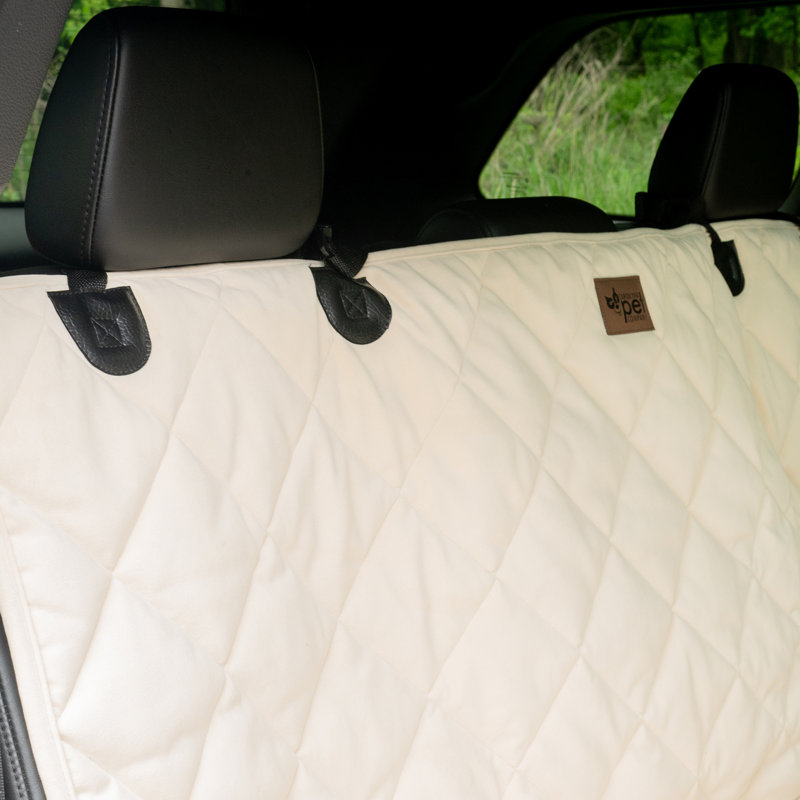 Protecteur de siège arrière en microfibre matelassé, Beige