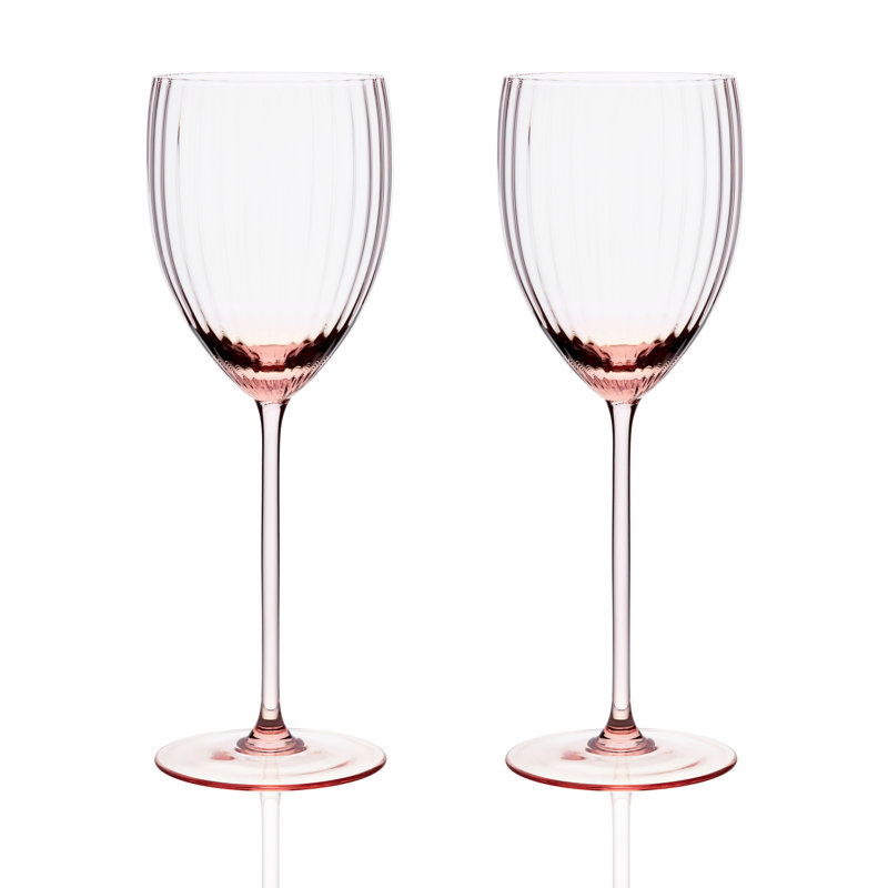 Quinn Crystal White Wine Glass, Rose