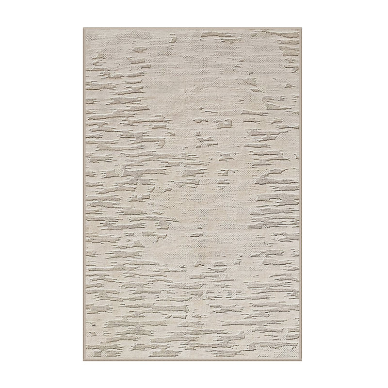 Tapis 100% moderne lavable à la machine Midcentury, Rectangle 5 pi x 7 pi