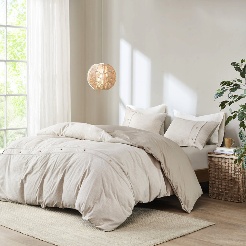 Housse de couette en coton biologique 144Tc pour très grand / très grand confort, Housse de couette très grand et 2 taies