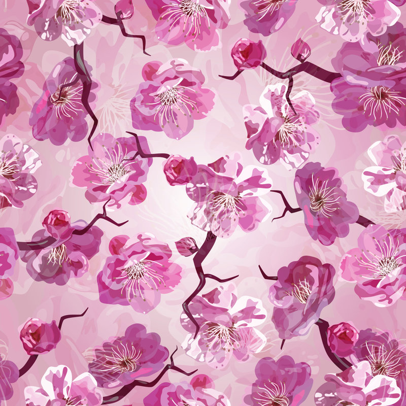 "Peletier Sakura", impression sur toile par Evdakovka, H 12 po x l 12 po