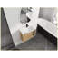 Meuble-lavabo mural 28 po avec lavabo en céramique blanche et porte à fermeture en douceur, emballage KD-1377077131