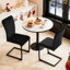 Culain Modern Velvet/Suede Upholstered Cantilever Dining Chair-841117032-870999595