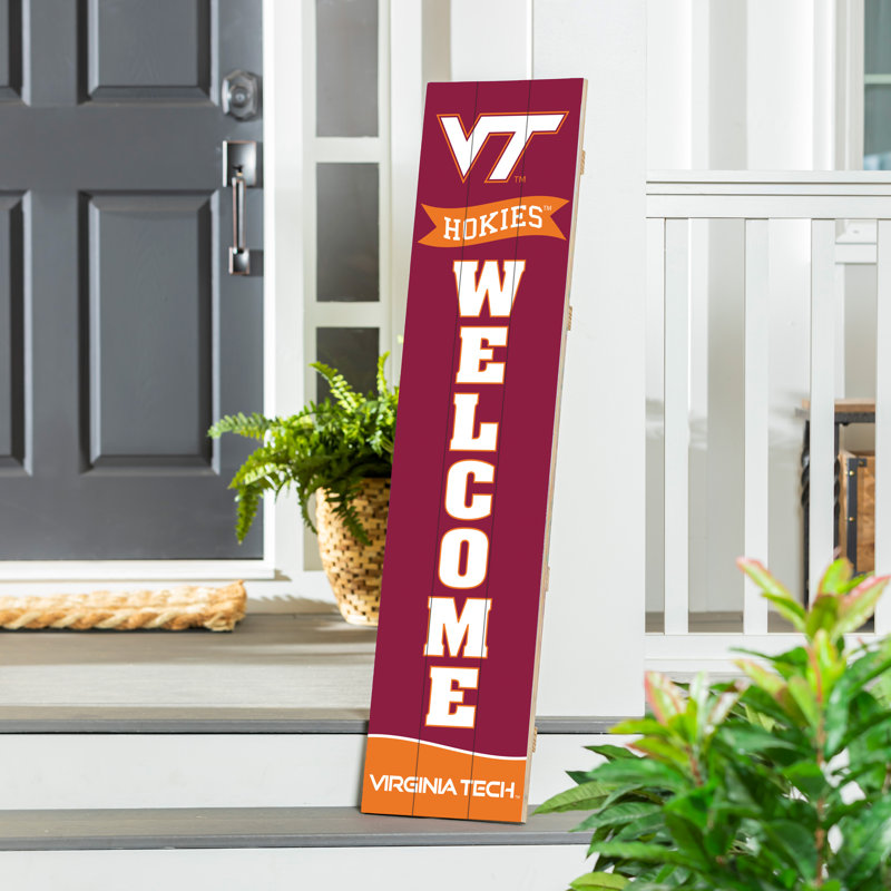 47" NCAA Wood Leaner Fan Wall Sign, NCAA Virginia Tech