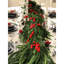Christmas Faux Spruce 108'', Enhanced With Red Berries & Warm 2pcs 108'' Flocked Tips, Pinecones For Festive Look