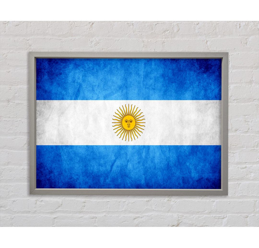 Argentinien Flagge Gerahmter Druck