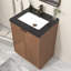 Meuble-lavabo autoportant de 23,6 po Monterey + lavabo en acrylique noir renforcé-644166519