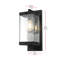 Keaton Outdoor Wall Sconce in Black-2069034334