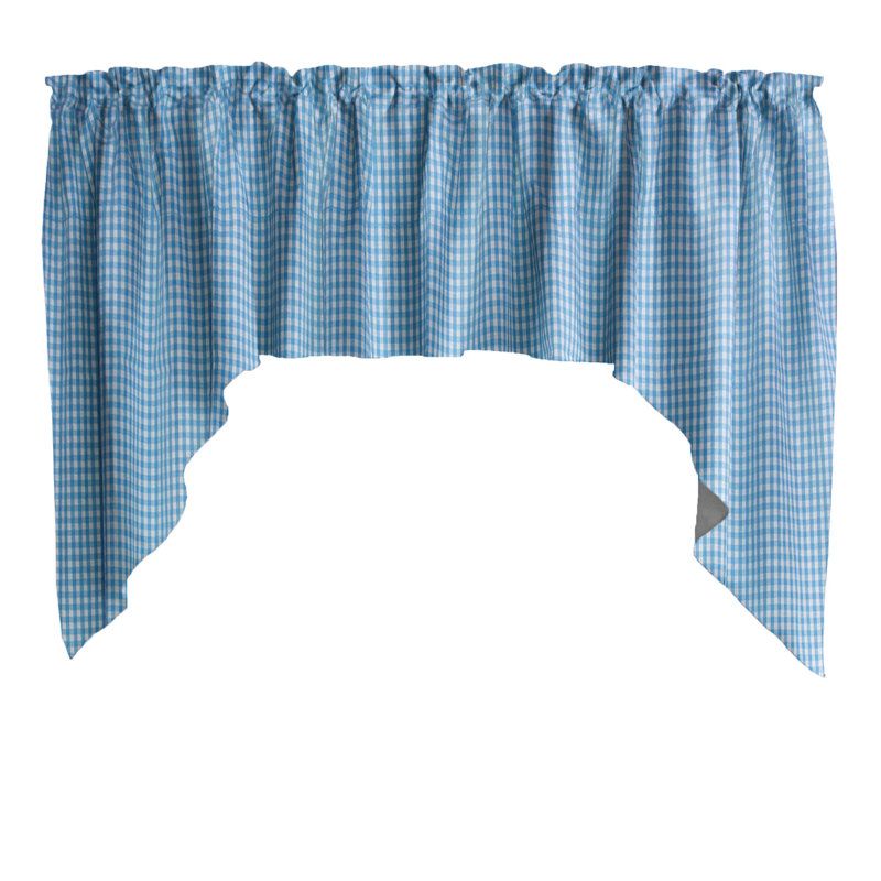 Cantonnière à carreaux Gingham, Turquoise