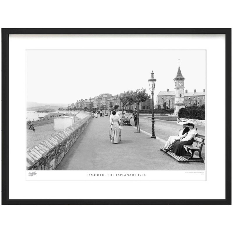 Exmouth, The Esplanade 1906 - Single Picture Frame Print, 28cm H x 36cm W x 2.3cm D