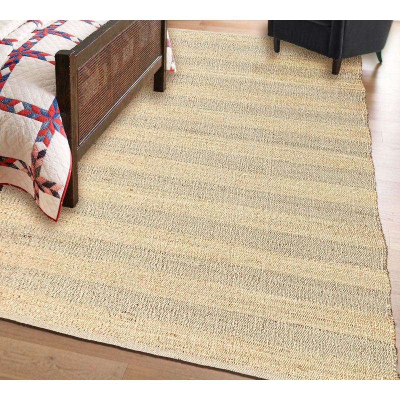 Natural Jute Stripe Rug, Rectangle 8' x 10'