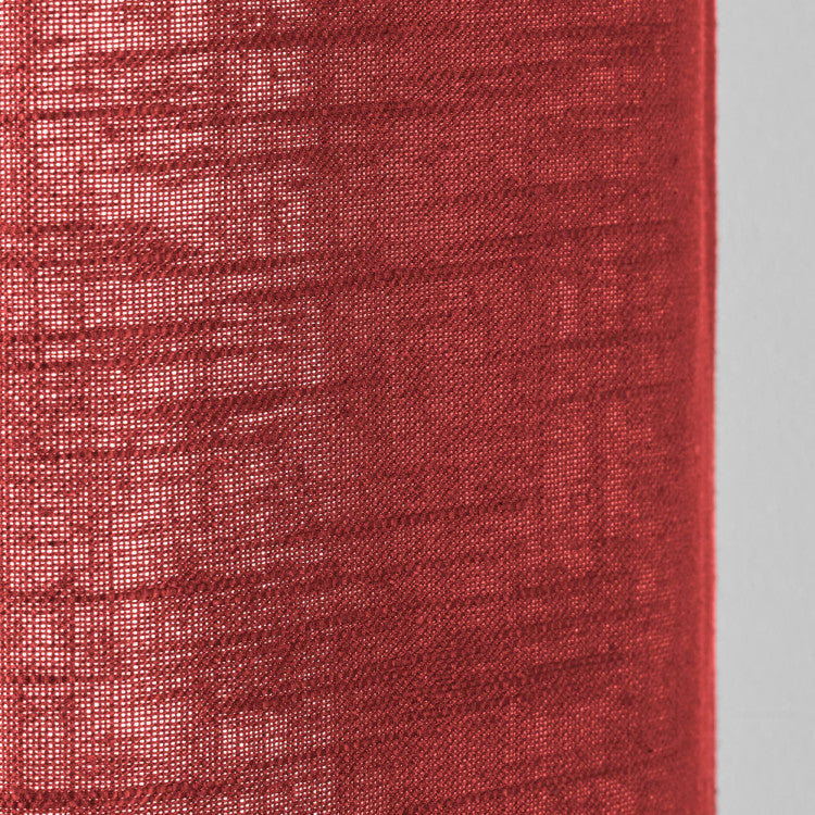 Bellavista Semi Sheer Curtain Single Panel, Width 145 x Drop 280cm, Bright Red