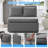 Modern Convertible Sofa Bed With Linen Fabric - Easy Pull-out Design Transforms From 43.5" Armless Sofa To 79.9" Bed, High-quality Sponge & Metal Frame-685468947