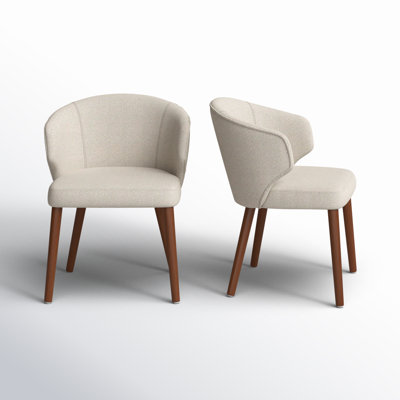 Brexten Wing Back Side Dining Chair with Solid Wood Legs