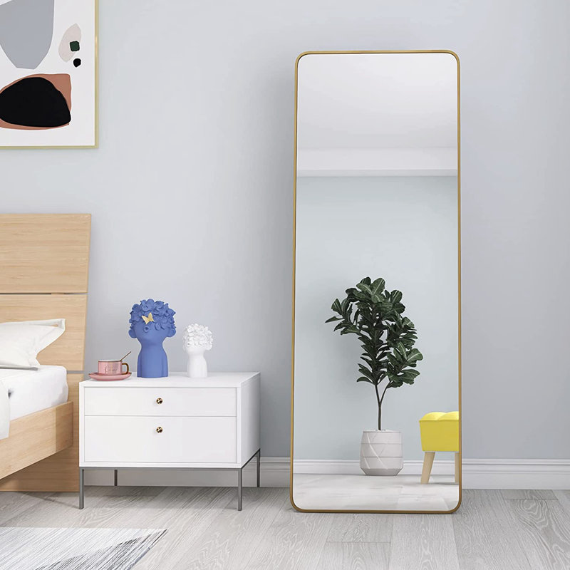 Miroir pleine grandeur Drang, 65 po x 22 po, Or