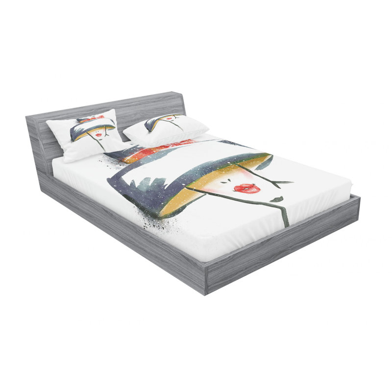 Microfiber Sheet Set, Queen Sheet Set with Fitted Sheet