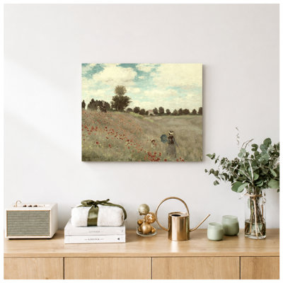 Reproduction d'art classique sur toile, "Le coquelicot près d'Argenteuil", 1873, reproduction d'art sur toile 20 x 16 Estampe numérique et art musée de qualité pour la décoration murale.