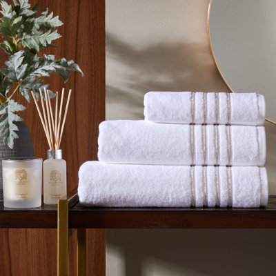 100% Cotton Bath Sheet with Four Row Cord Embroidery