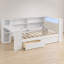 Lit plateforme en bois blanc beige, bureau de chargement avec tiroirs de rangement-1647238880-1647238910