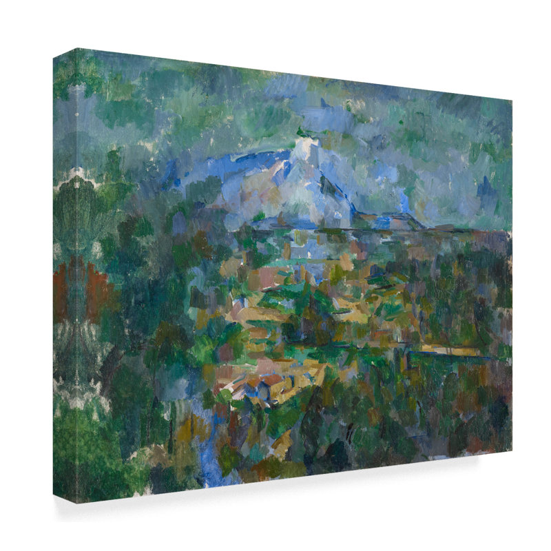 Abstract Mountain Scene 14" x 19" Wood Frame Canvas Art