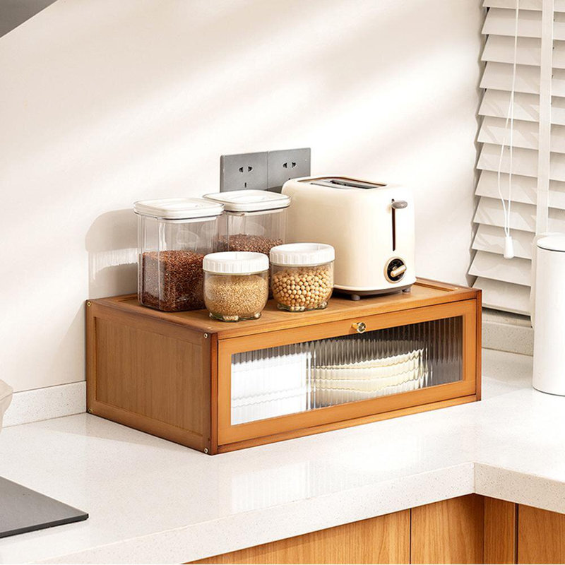 50cm W Bamboo / Rattan Bedside Table, 50(L)*33(W)*17(H)CM