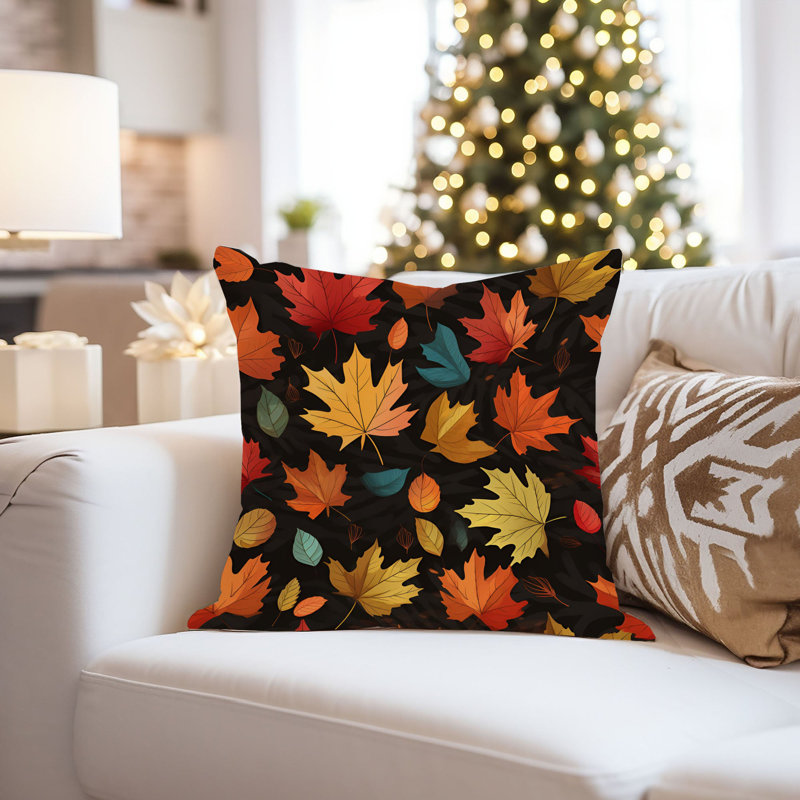Holiday Fall Thanksgiving Pattern IV Leaves, 16"H x 16"W