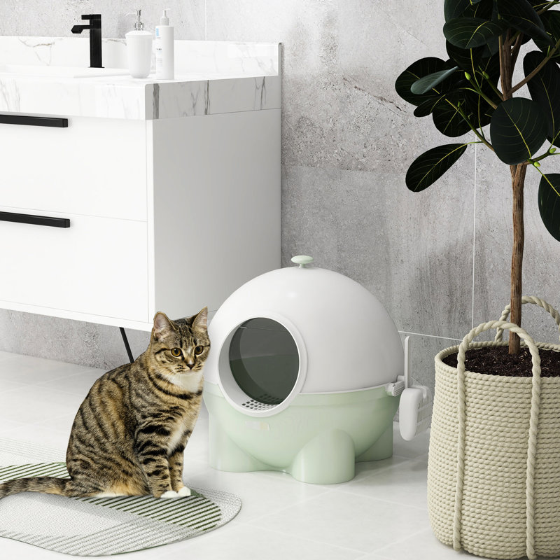 Grand coffre à litière pour chat avec couvercle, pédale de sable qui fuit, odeur, boîte à capuche pour chat de 9 lb, chats récupérateurs