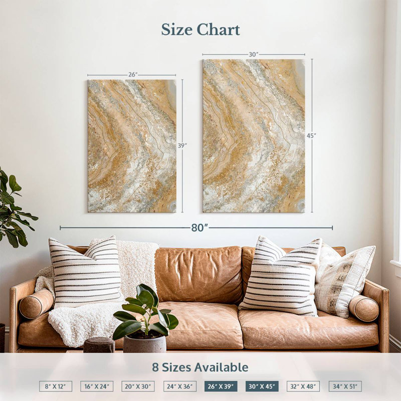 Avery Cool Earth Marble Abstract I, 39" H x 26" W