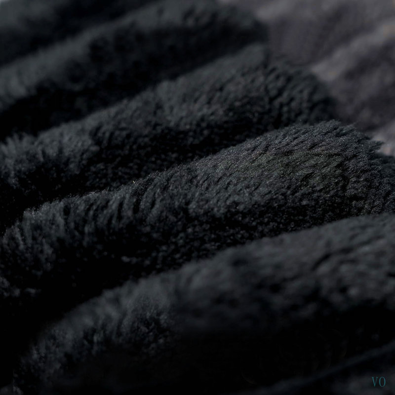 Y119-COUVERTURE-LIT-DROIT, 70.1" W, Gauche, Velours côtelé noir