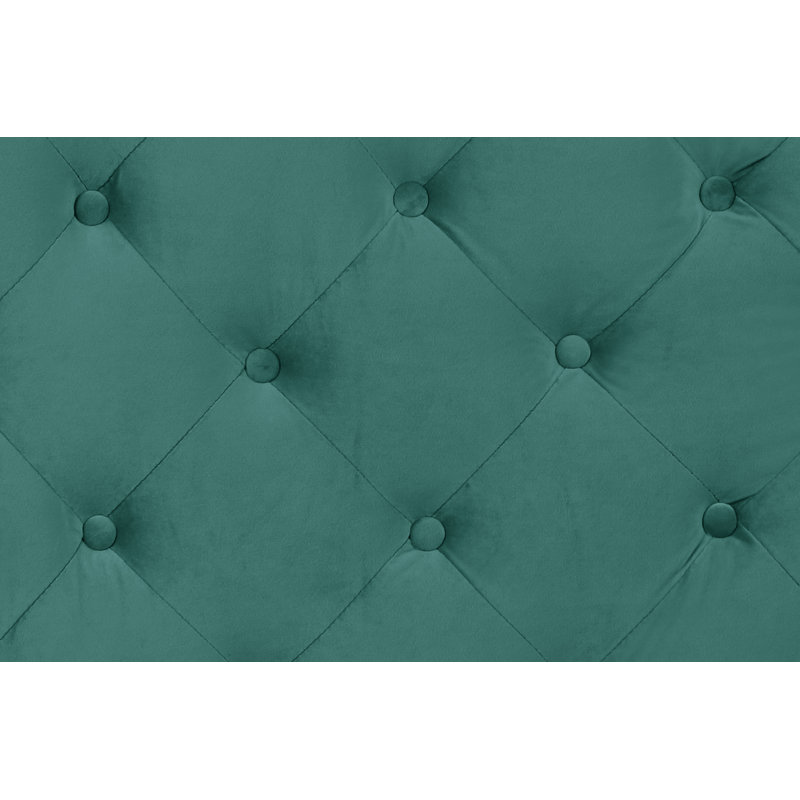 Canapé à accoudoirs carrés en velours 85,5 po Graford, Velours vert jade